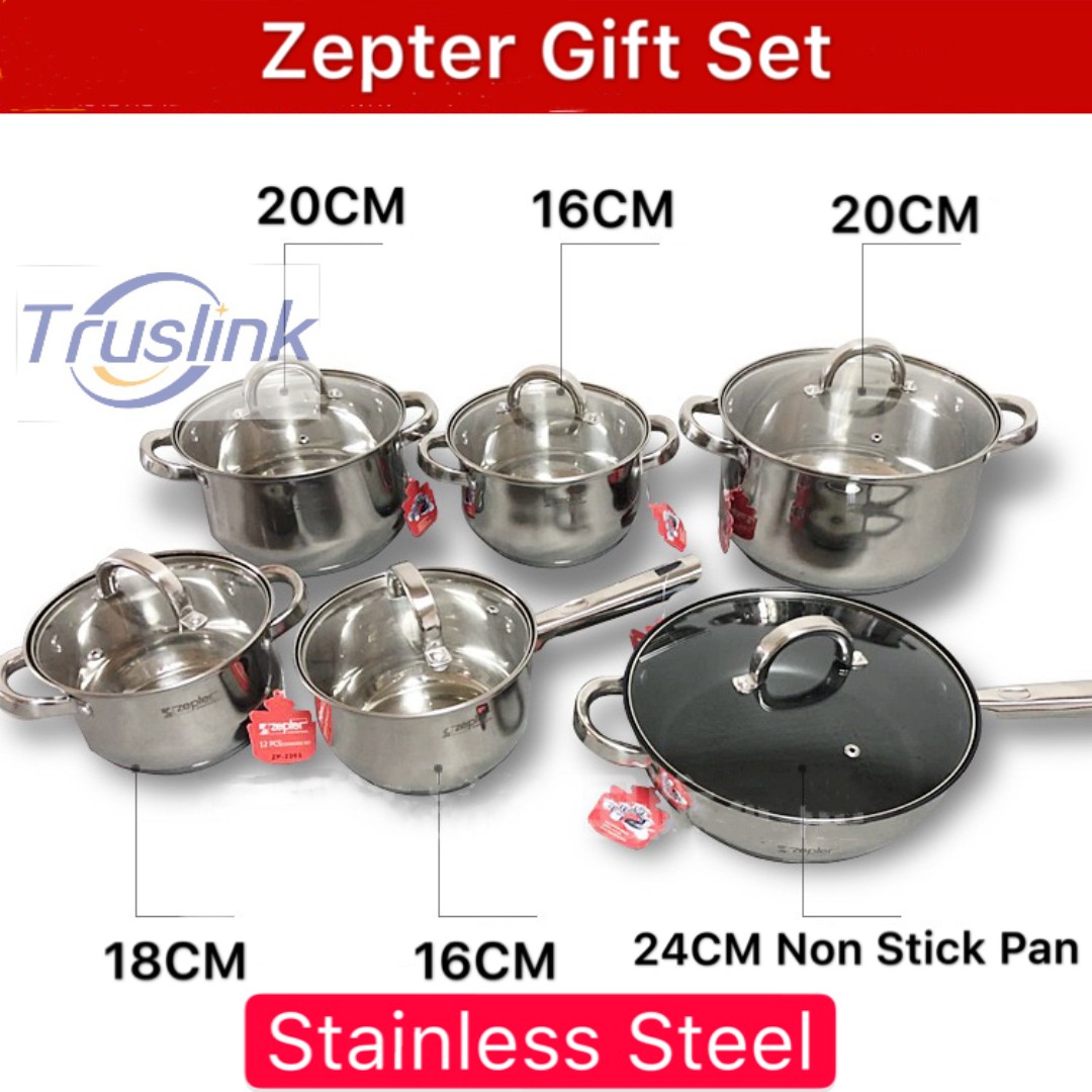 Zepter ZP2203 German High1uality Stainless Steel Pot And Pan Set