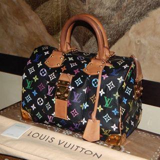 Sale!! LOUIS VUITTON mono black multicolor speedy bag