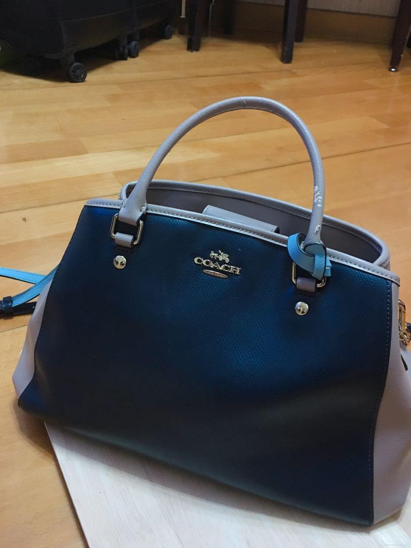 coach navy blue crossbody bag