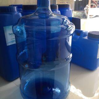 Mineral water round containers