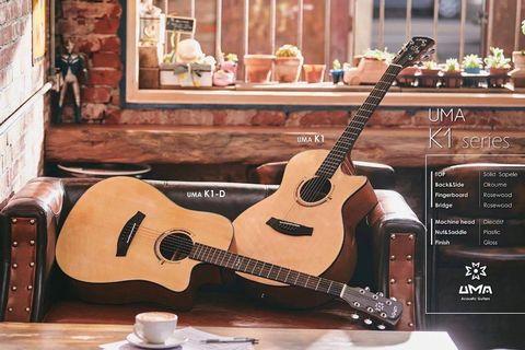 台灣馬叔叔推介! UMA K1 GUITAR SOLID TOP 單板鋼弦木結他 吉他 初學結他 木吉他
