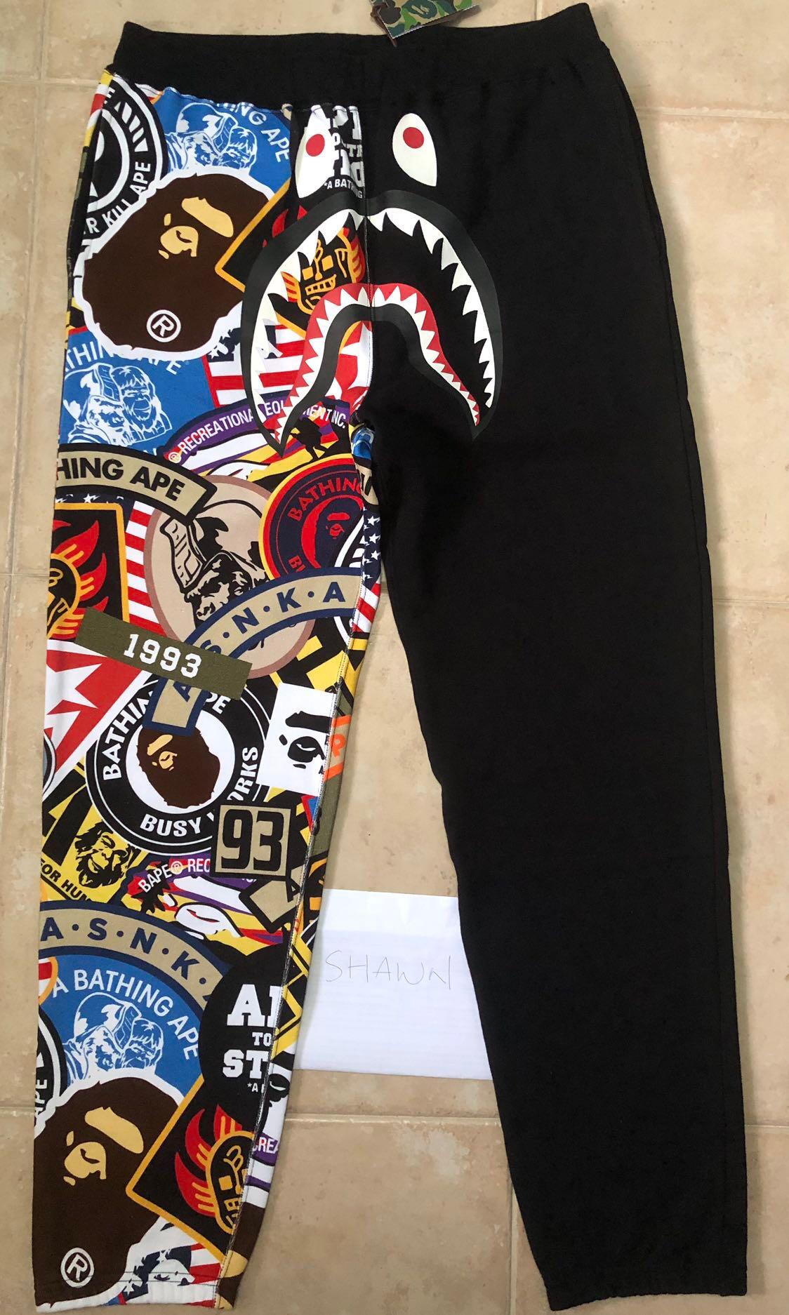 A Bathing Ape - BAPE Patched Shark Sweatpants