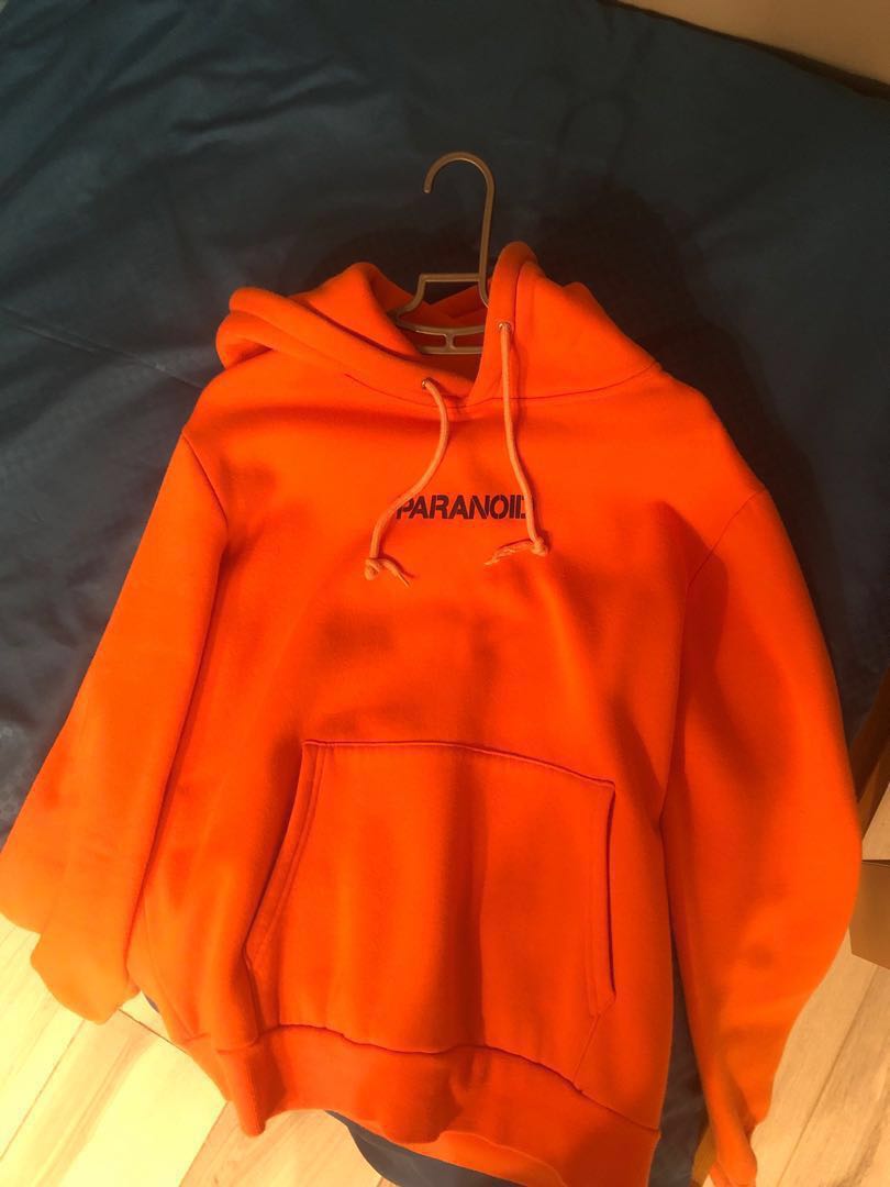 assc paranoid hoodie orange