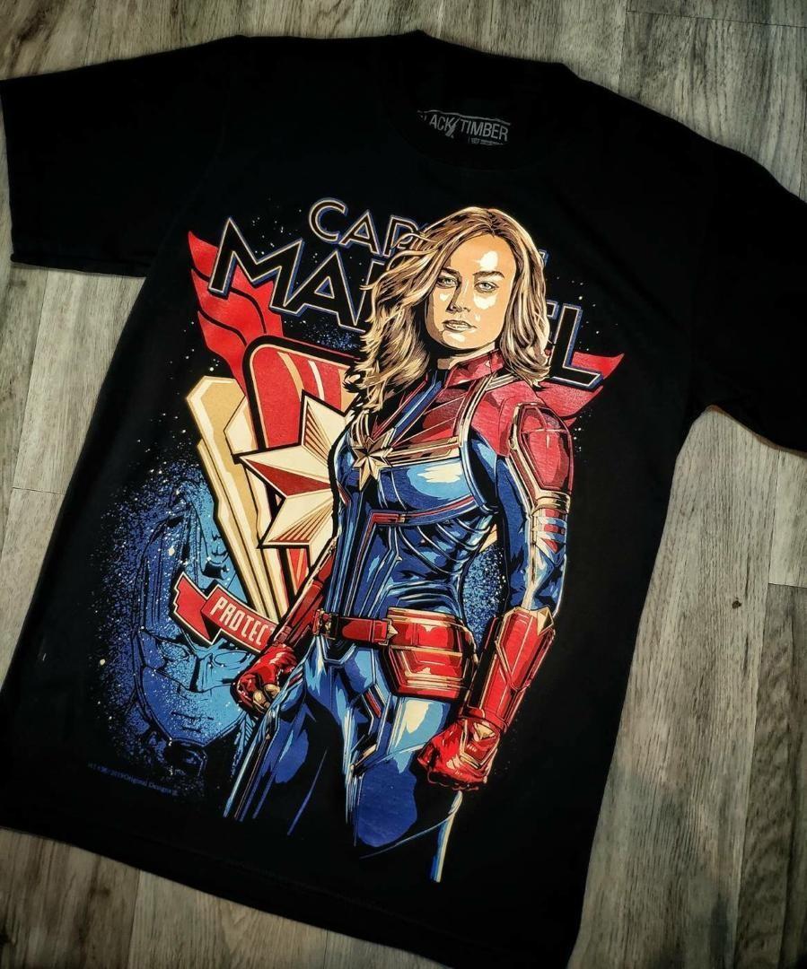 Black timber captain marvel tshirt