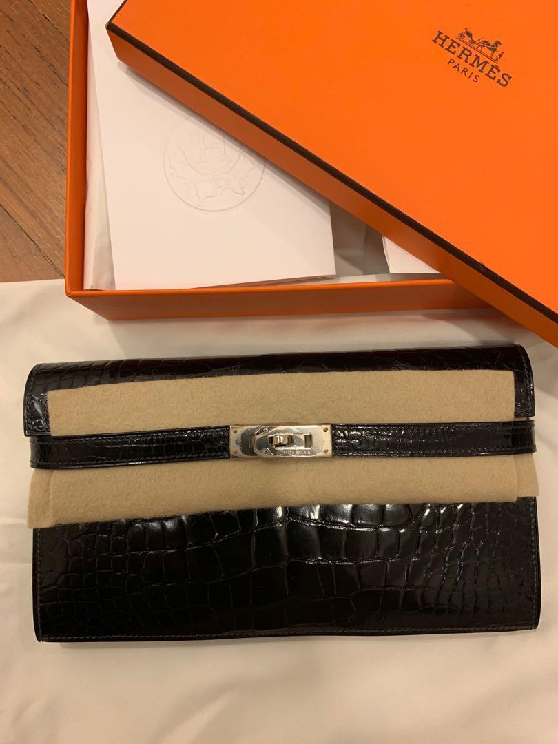 Hermes kelly best sale wallet crocodile