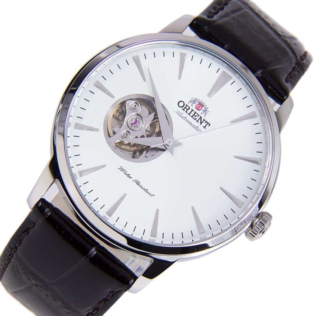 Brand New Orient SAG02005W0 AG02005W Open Heart Automatic 100 Original Leather Strap White Dial Gents Casual Watch w Warranty Mobile Phones Gadgets Wearables Smart Watches on Carousell