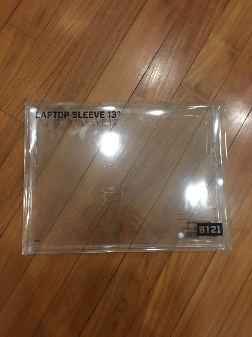 Bt21 Clear Laptop Sleeve Outerbox Hobbies Toys Memorabilia Collectibles Fan Merchandise on Carousell