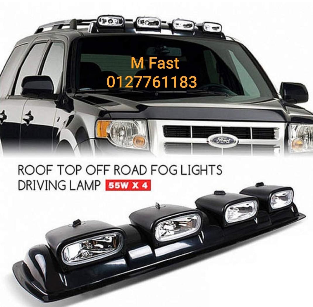 Car Roof Light Bar 4 Spot Lamps 55W Daytime Running Lights 4x4