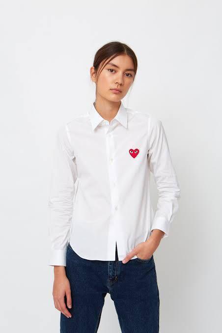 CDG female white shirt comme des garcon