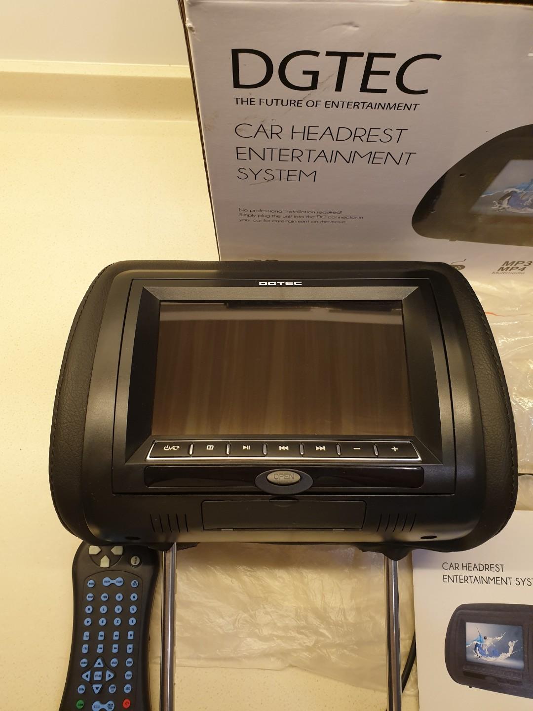 DGTEC Car Headrest Entertainment System (DVD, USB playback) > From