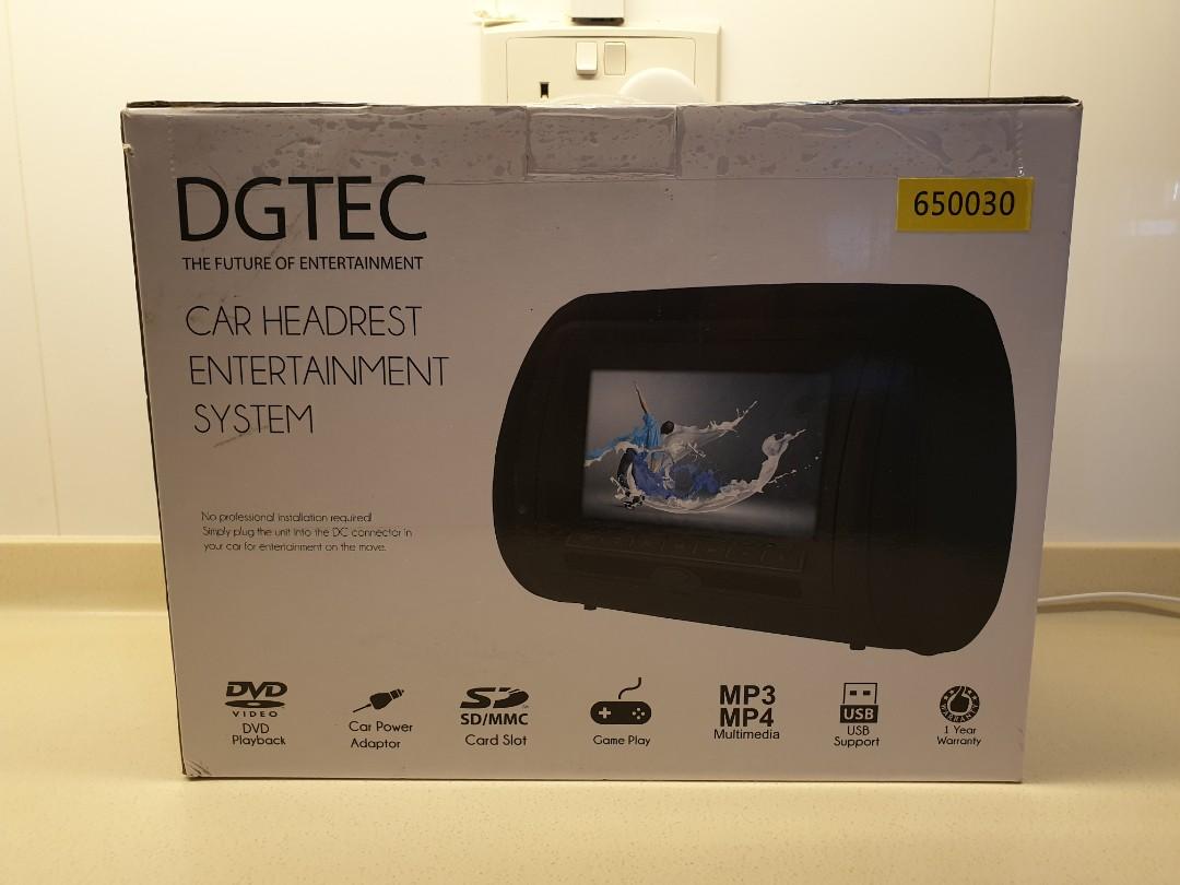 DGTEC Car Headrest Entertainment System (DVD, USB playback) > From