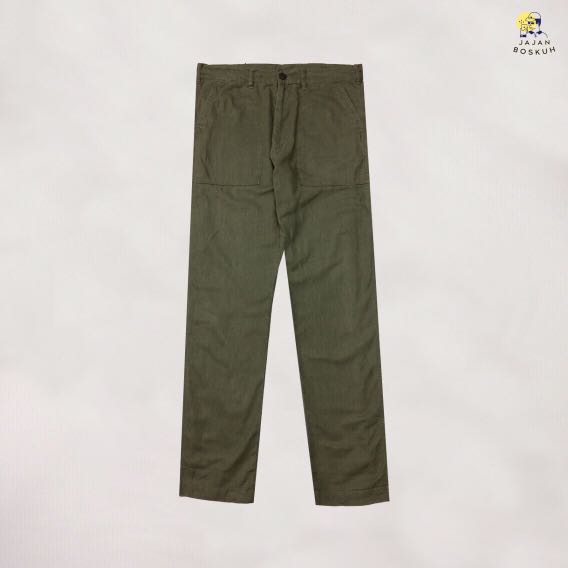 Fatigue Pants From G U Fesyen Pria Pakaian Bawahan Di Carousell Uniqlo mens 30x32 black lightweight stretch casual/dress trouser pants. fatigue pants from g u