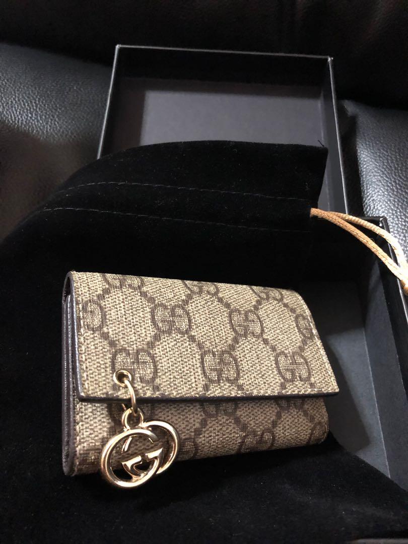Gucci Supreme Keyholder Wallet, Luxury, Bags & Wallets on Carousell