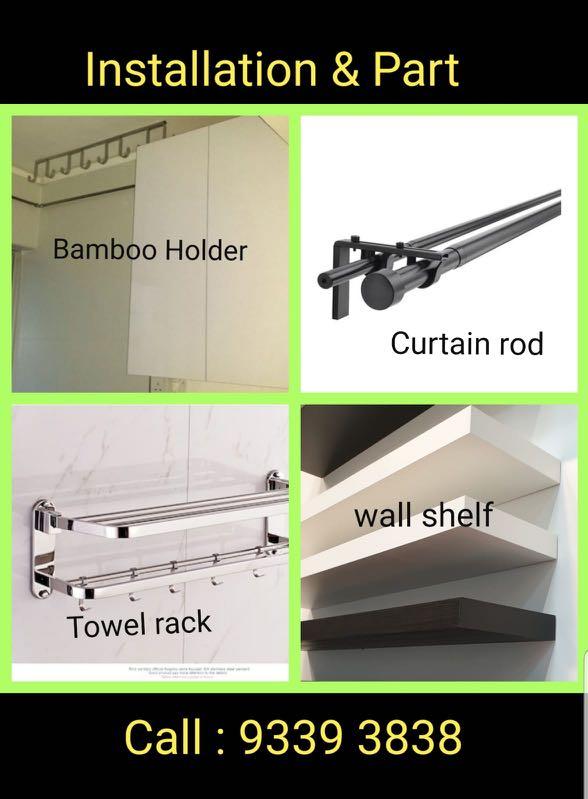 Handyman Services Curtain Rods Wall Shelves For Enquire Now