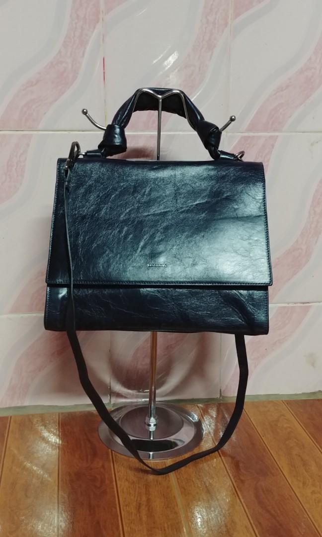 Lia Numa Made in Italy Beautiful Leather Dark Red Satchel Bag Purse  eBay
