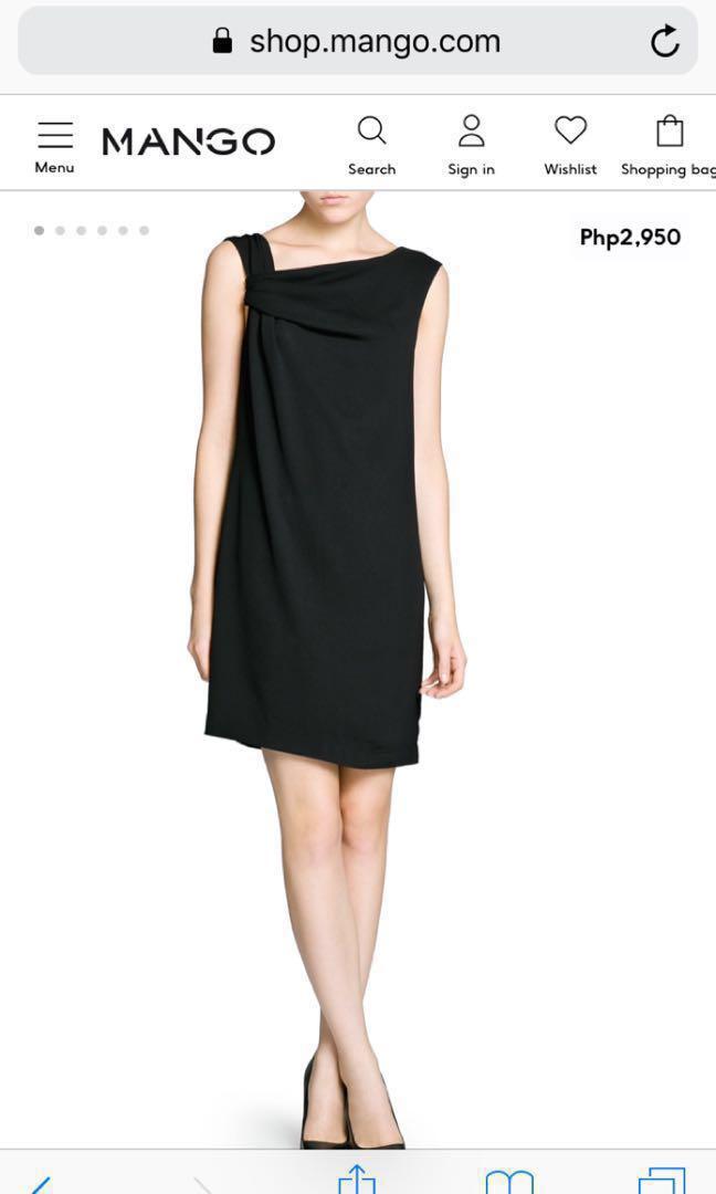 mango black dress 2019