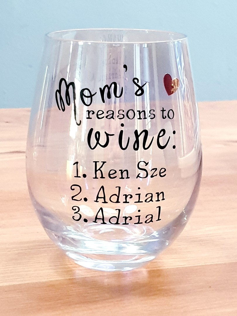 mother's day wine glass ideas