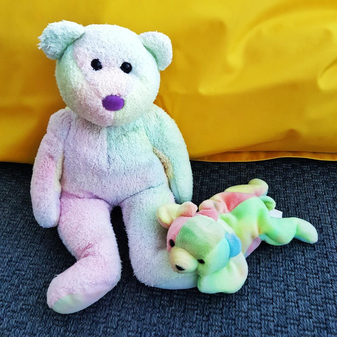 Rainbow beanie bear on sale
