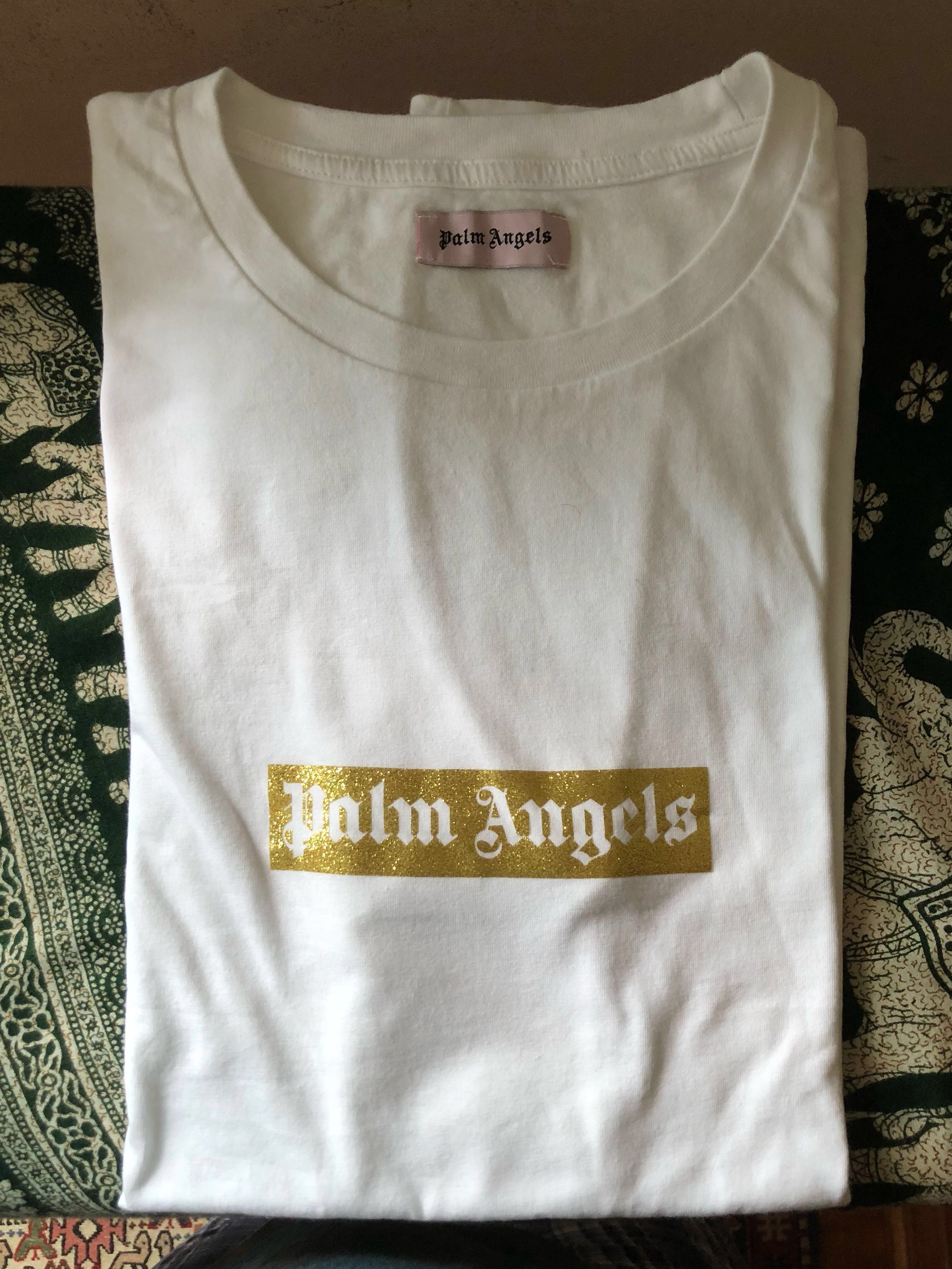 Palm Angels Gold Box Logo, Men's 