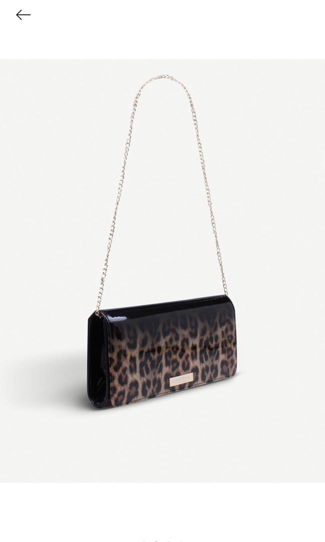 RTP 123 Carvela Alice leopard print clutch Luxury Bags Wallets on Carousell