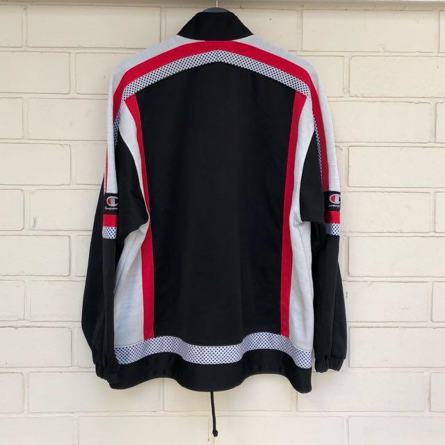 Red and white champion jacket 2025