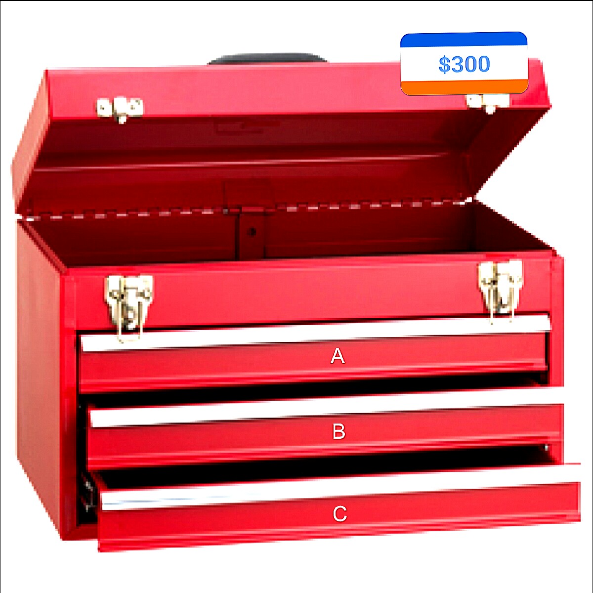 Tool Chest Tool Box With 3 Drawers Design Craft Craft Supplies