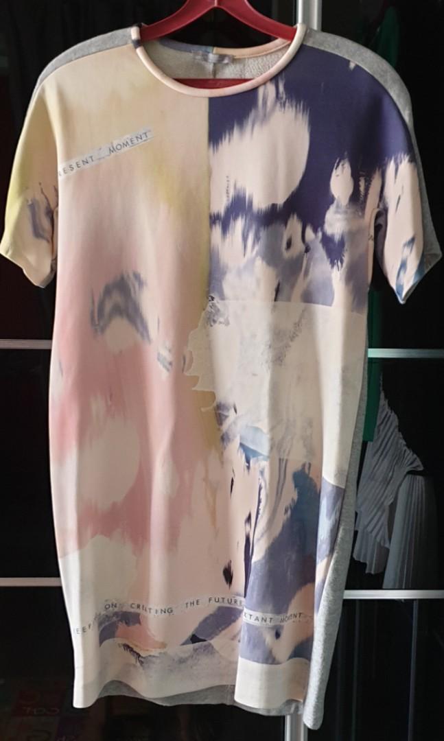 Zara Abstract Print Casual Dress Endgameyourexcess Women S