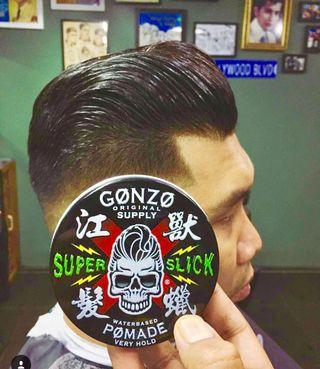 -Free Doorstep Delivery-Hair Pomade[Gonzo Super Slick Pomade Waterbased StrongHold]