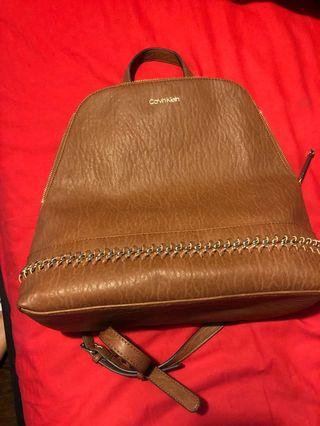 PRICE DROP Calvin Klein caramel backpack