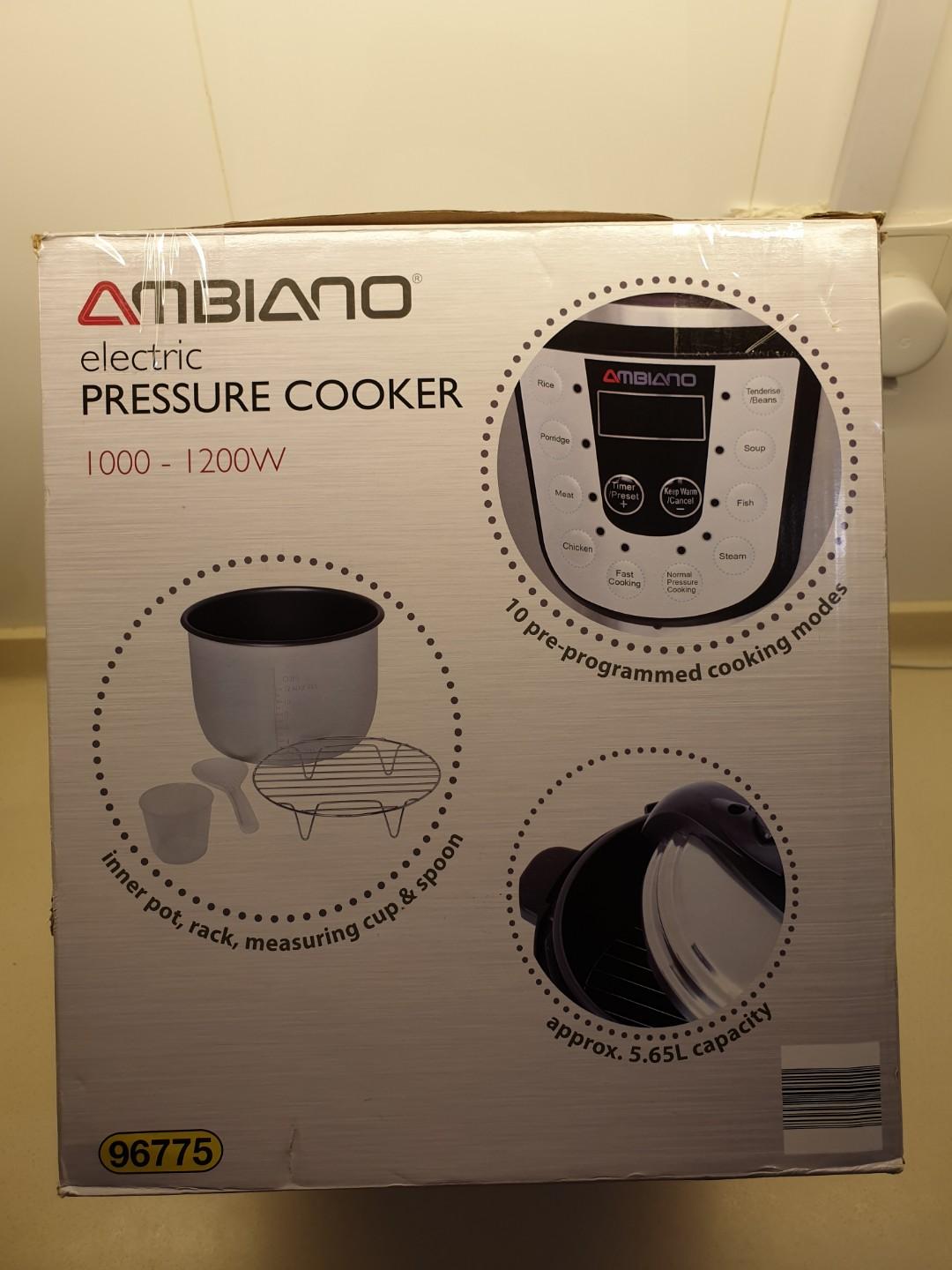 Ambiano Electric Pressure Cooker (10 Presets Mode) 1200W > From