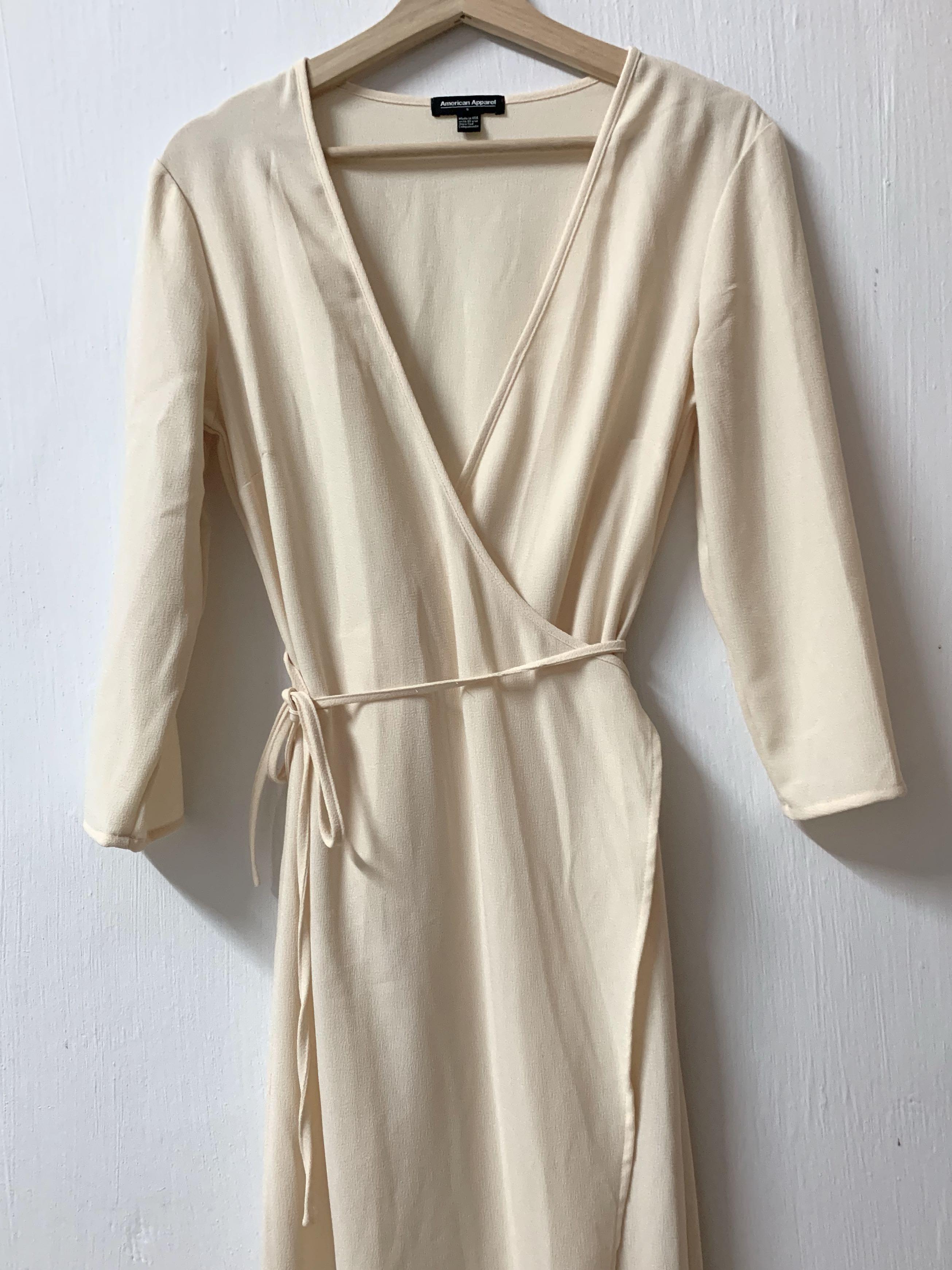 American apparel julliard wrap dress discount