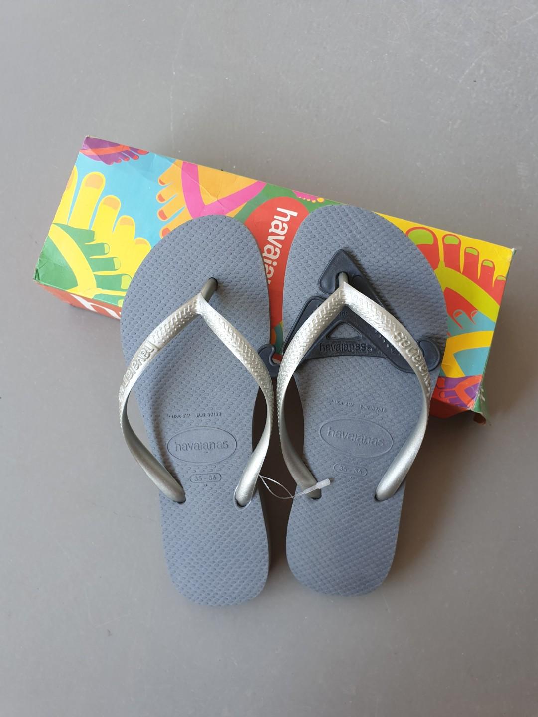 havaianas slim steel grey