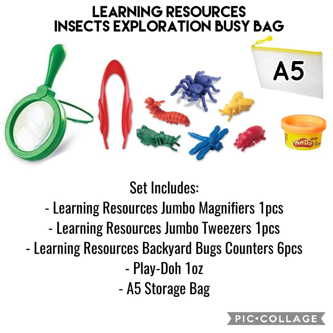 Brand New Learning Resources Backyard Bugs Counters Busy Bag With