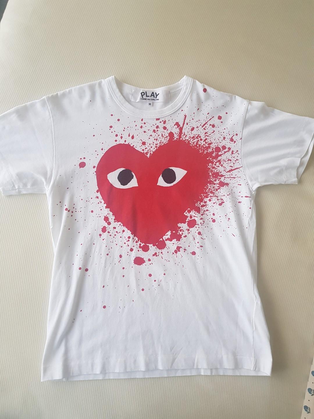 Cdg splatter cheap tee