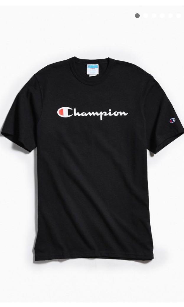 champion heritage script t-shirt