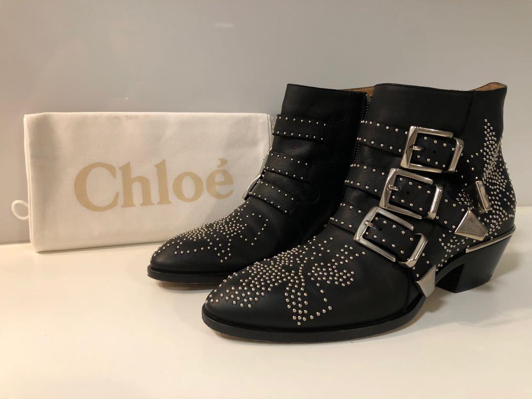 chloe susanna boots silver