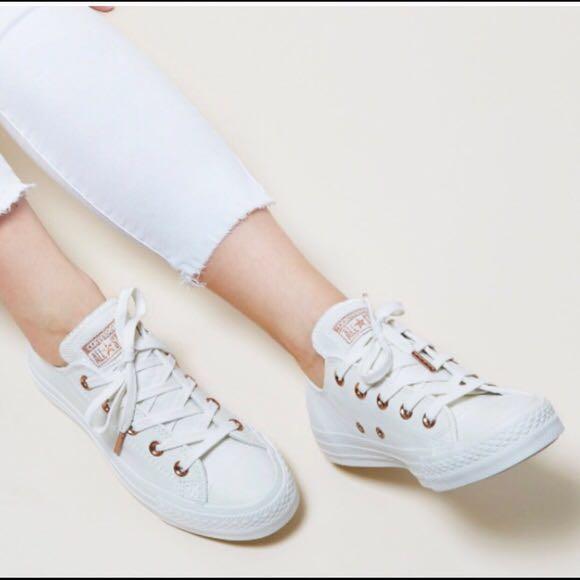 converse shoes rose gold