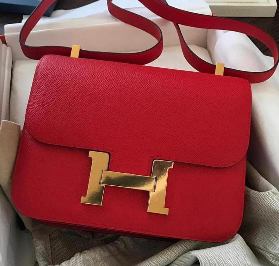 Hermes Constance 18 Mini Rouge de Coeur W Mirror