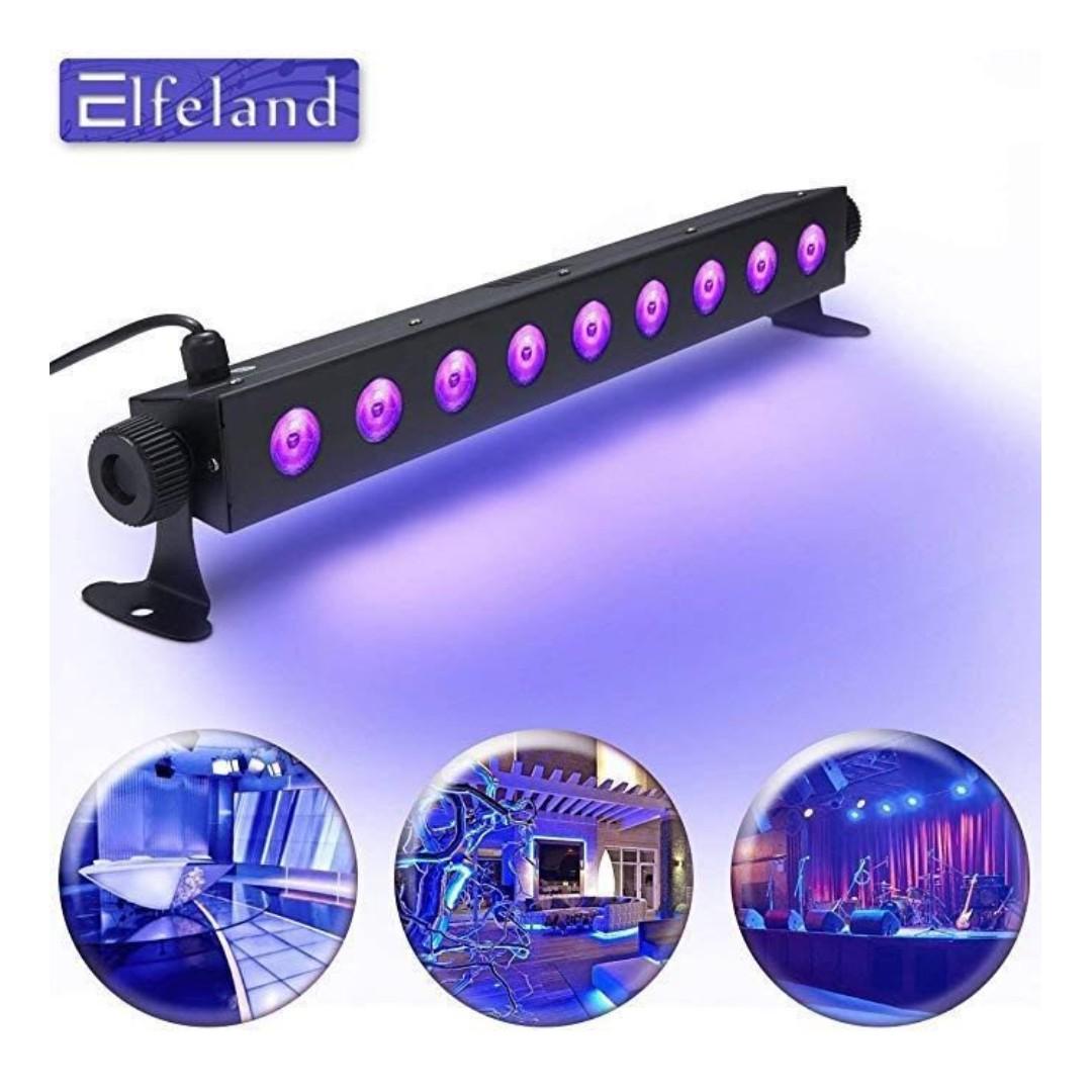 Hg104 Uv Black Light Elfeland 27w 9led Uv Light Bar Disco Lights
