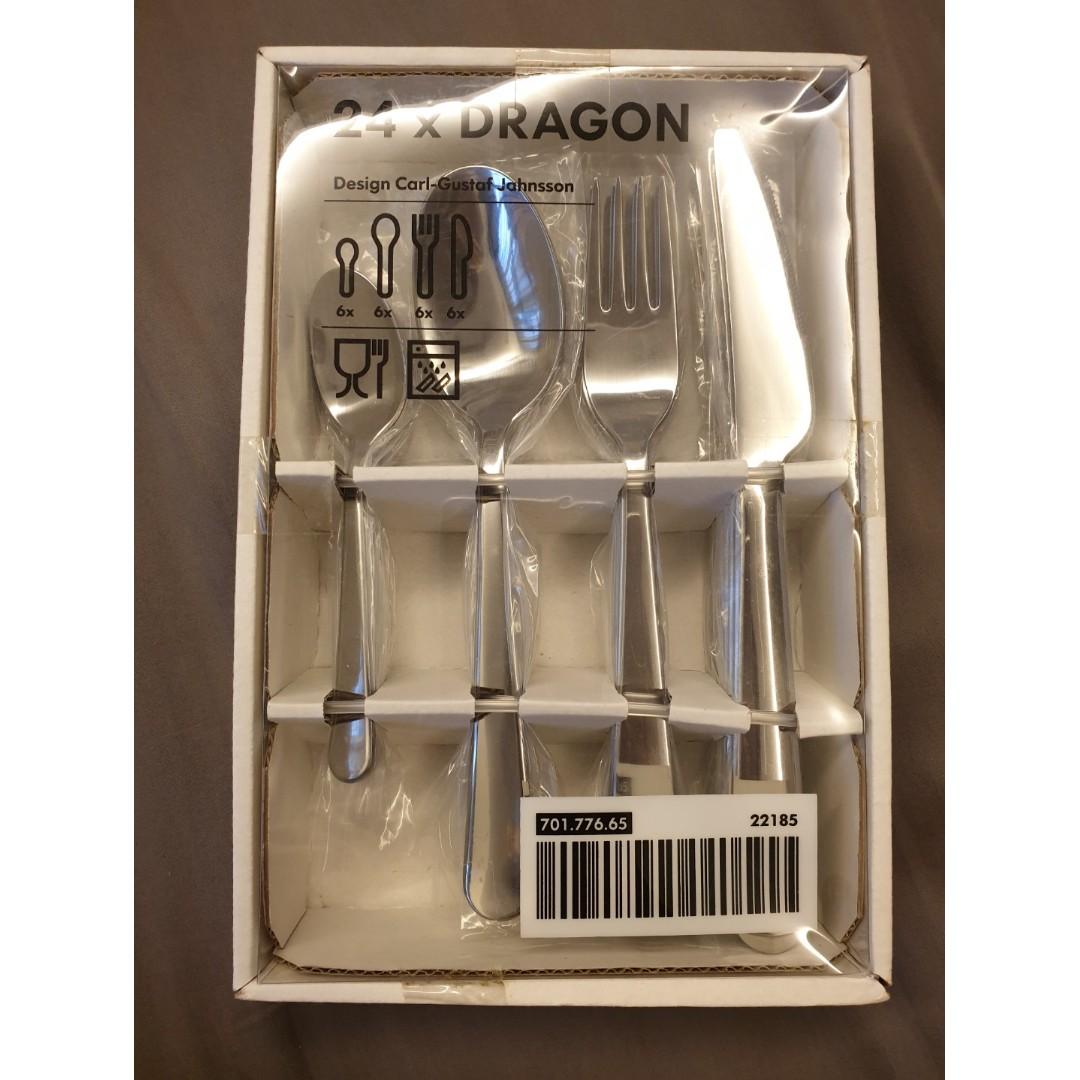 Ikea DRAGON 24piece cutlery set, TV & Home Appliances, Kitchen