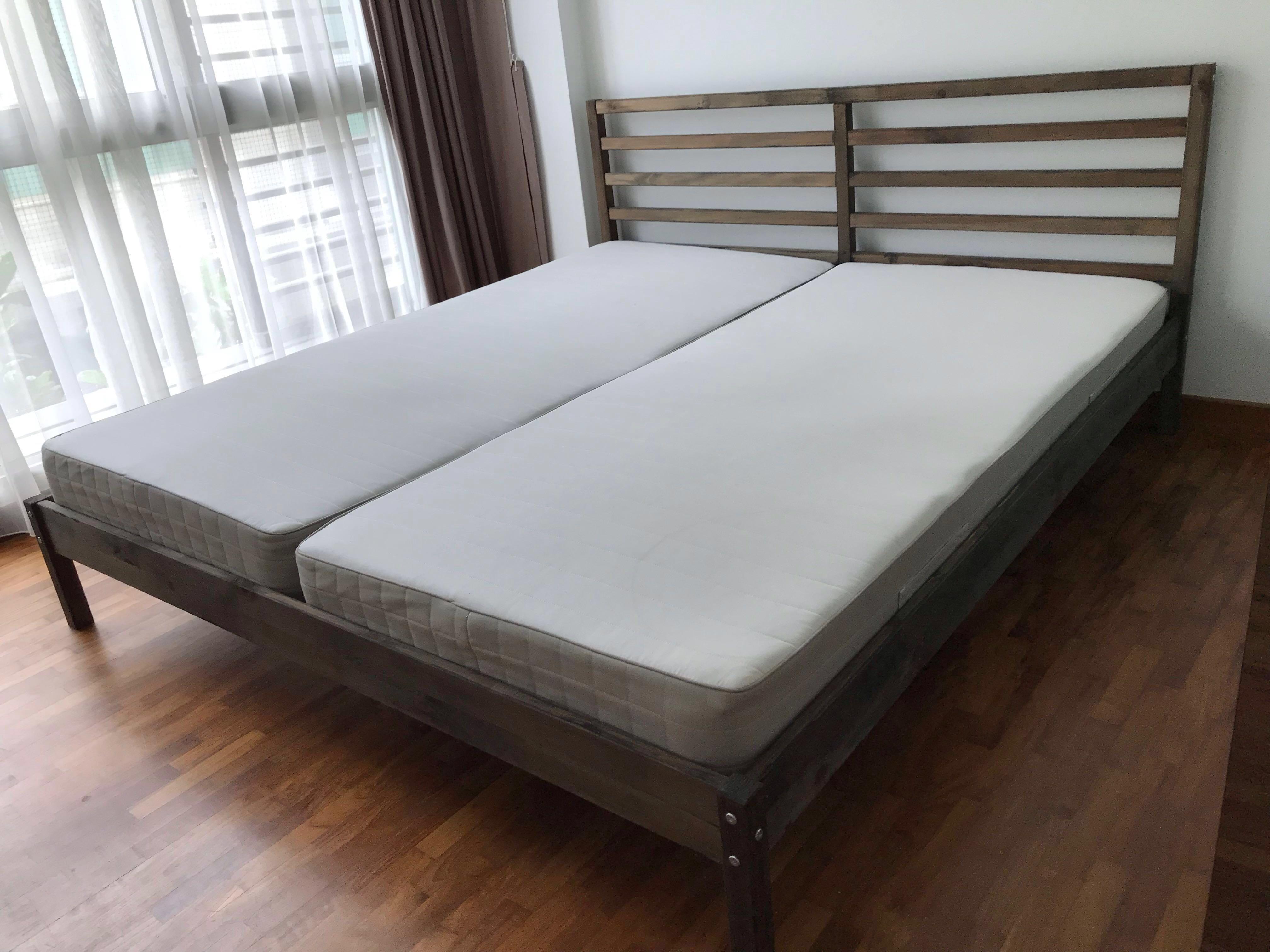 Kingsize Bed Including Mattresses And Mattress Pad Furniture