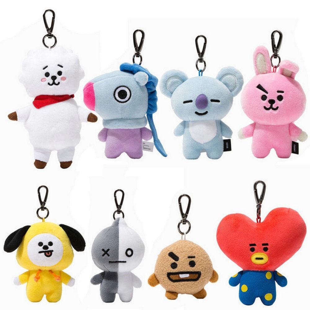 bt21 face doll keyring