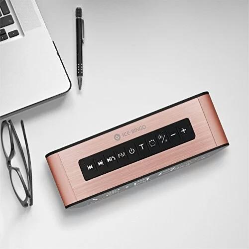 (M306) ICEBINGO Bluetooth Speaker Alarm Clock Radio with Hd Sound and