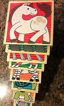 melissa and doug wooden animal nesting blocks