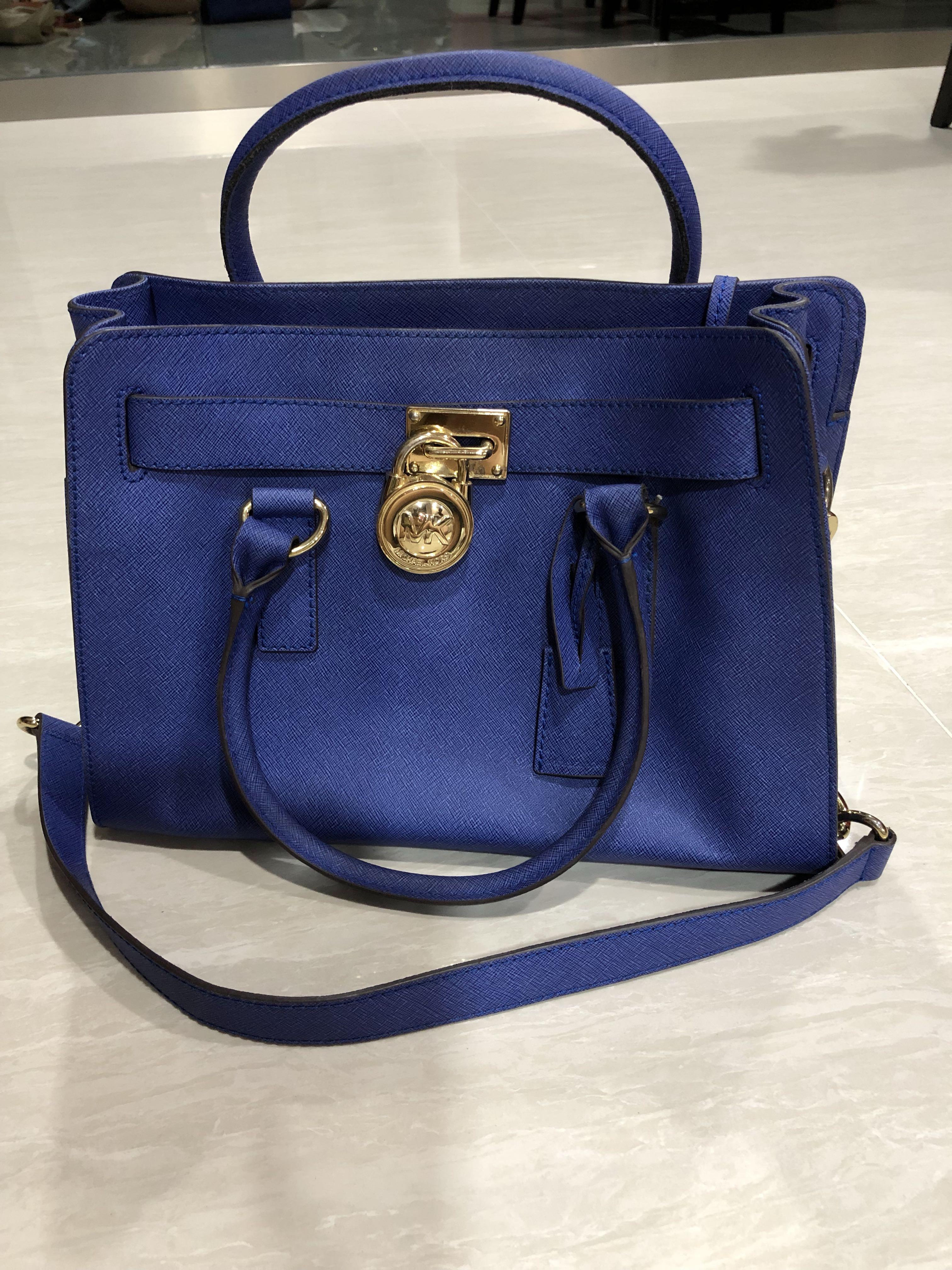 michael kors hamilton crossbody blue