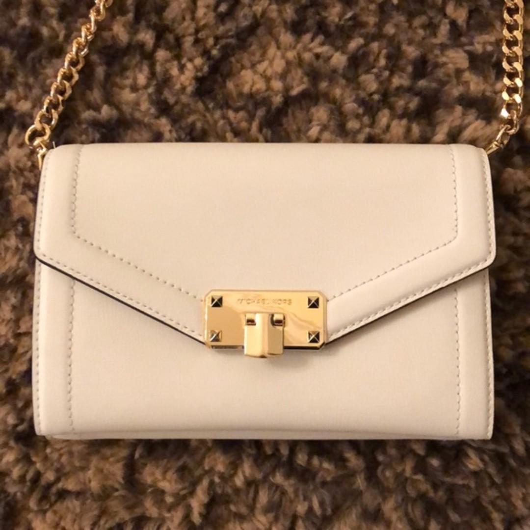 michael kors white and gold wallet