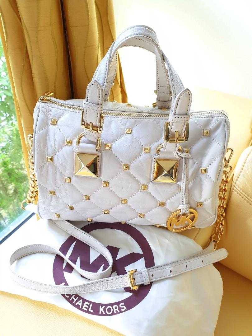 michael kors gold studded bag