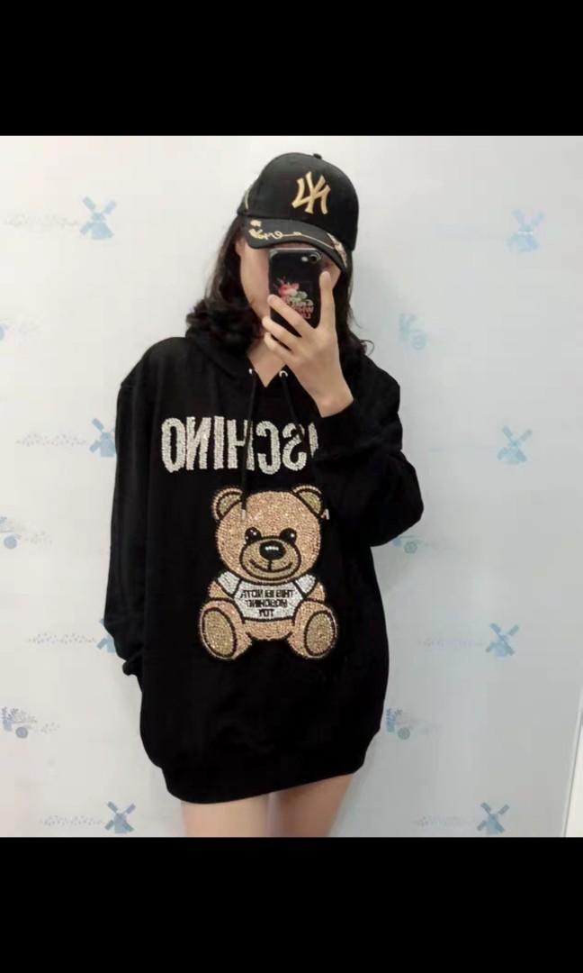 Moschino oversize hoodie with crystals