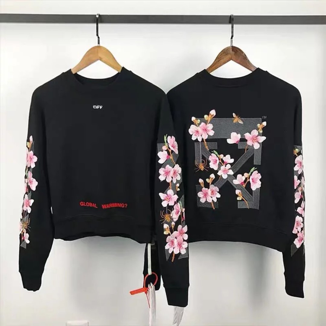 off white cherry blossom crewneck