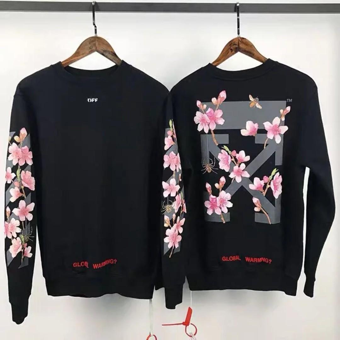 off white cherry blossom crewneck